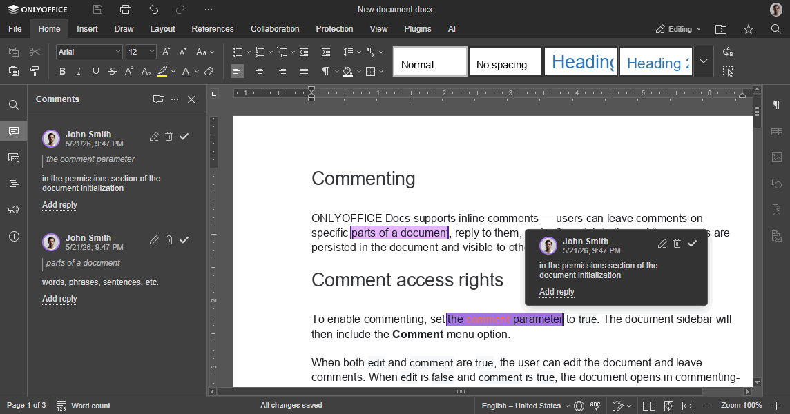 Commenting