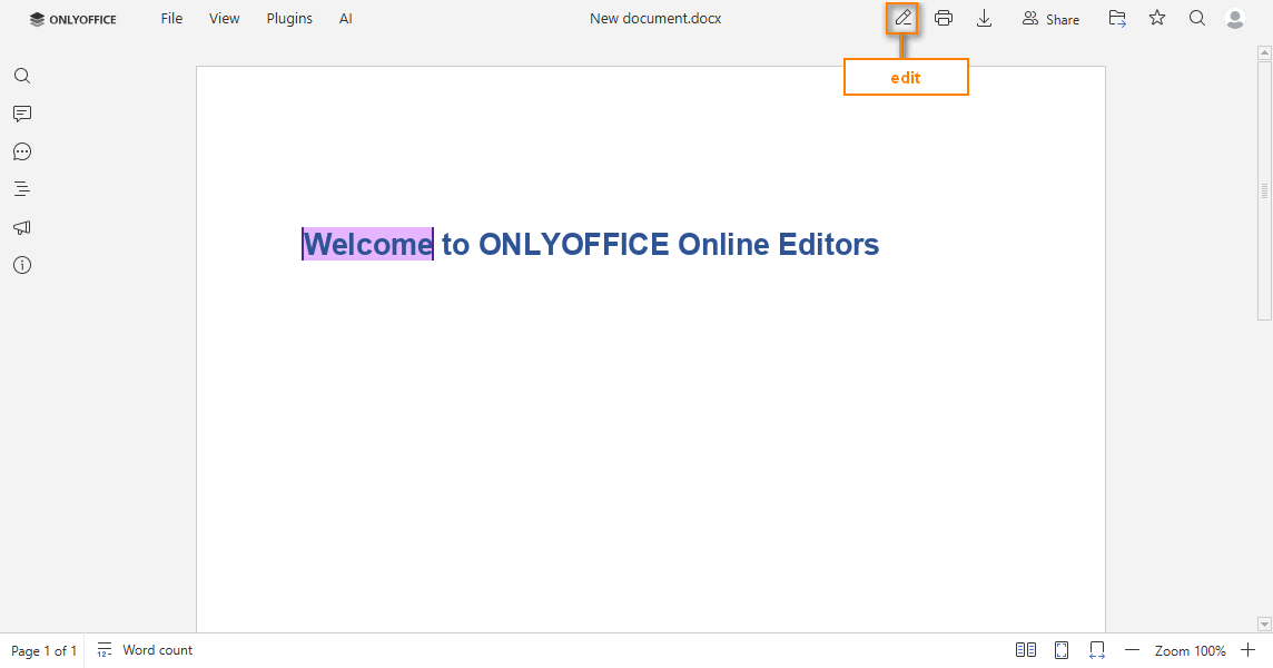 Edit document