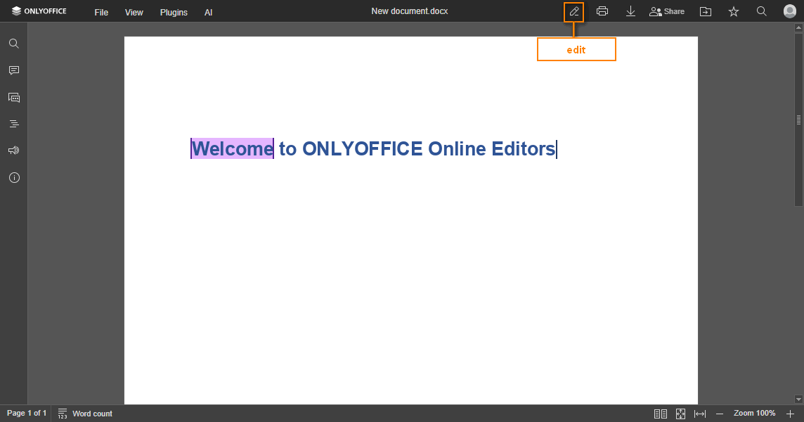 Edit document