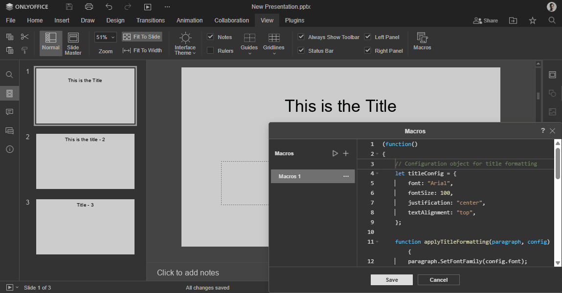 FormatSlideTitles