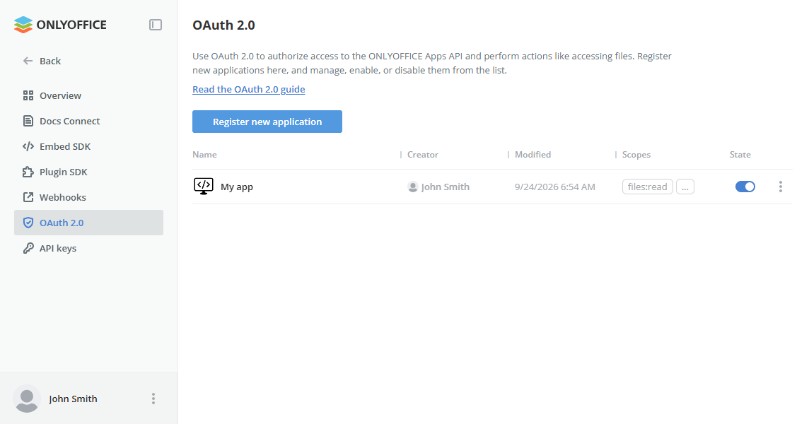 OAuth app