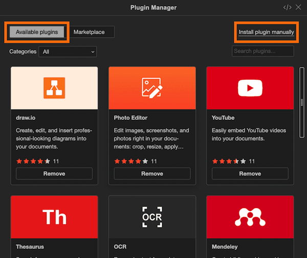 Install plugin manually