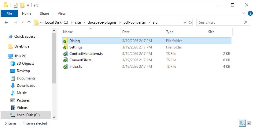 Plugin structure