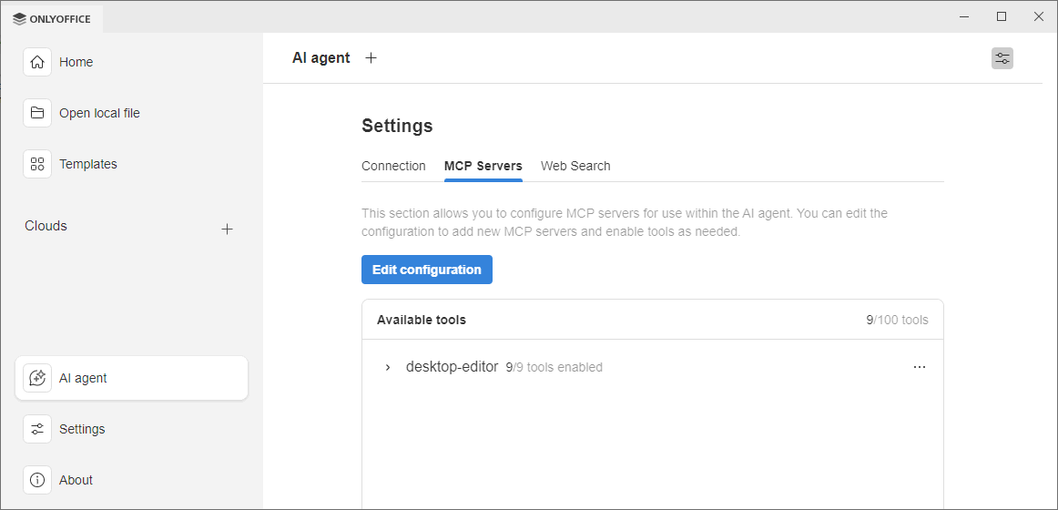 Access MCP configuration