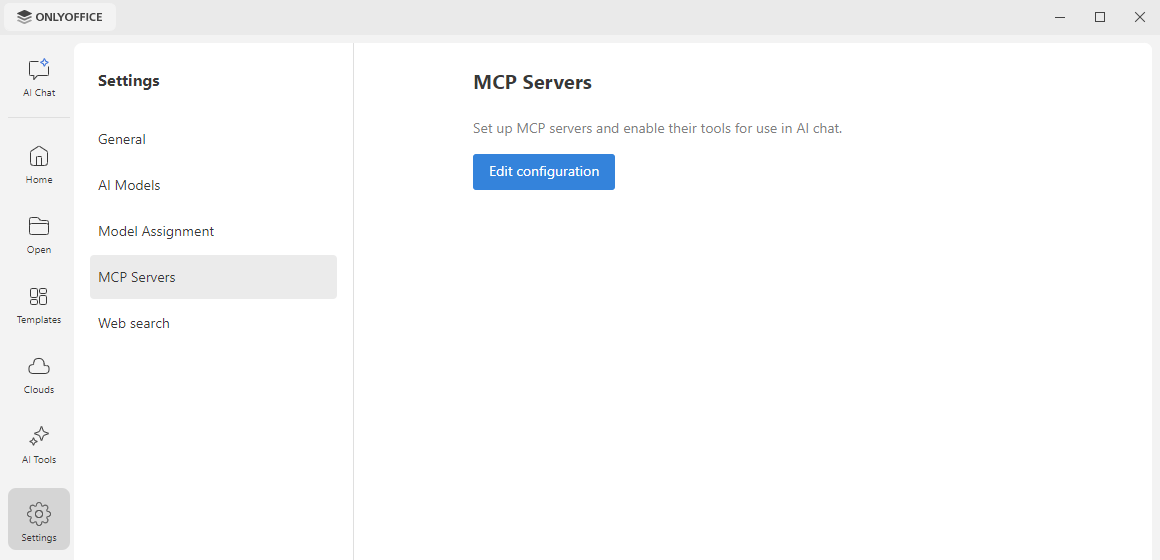 Access MCP configuration