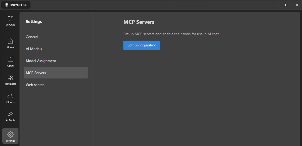 Access MCP configuration