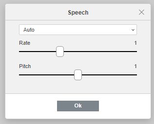 Speech settings