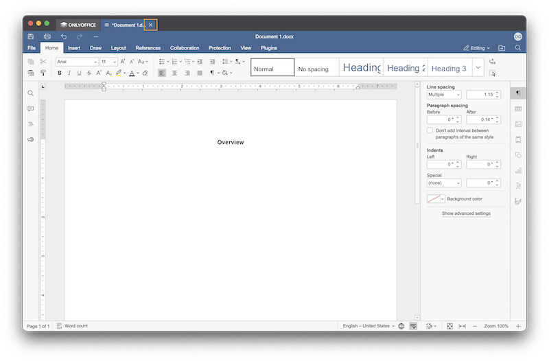 标题中的十字按钮