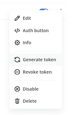 Generate token