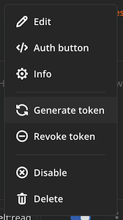 Generate token