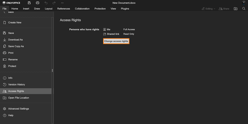 onRequestSharingSettings
